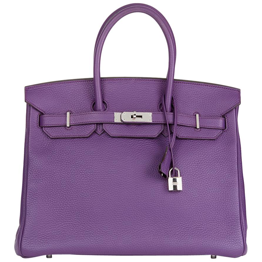 2012 Hermès Ultraviolet Clemence Leather Birkin 35cm