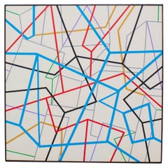 2012 James Massena March Signed “Easy Money” Oil on Canvas Abstract Painting