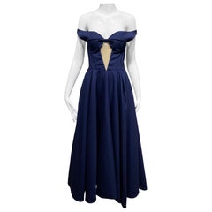 2012 Jil Sander By Raf Simons Navy Blue Cocktial Dress