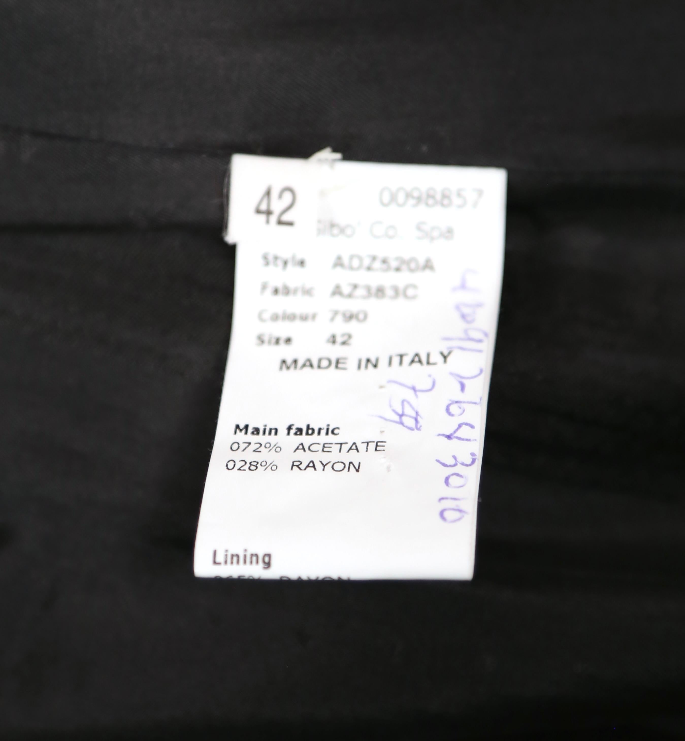 2012 JOHN GALLIANO black draped dress coat RUNWAY en vente 8