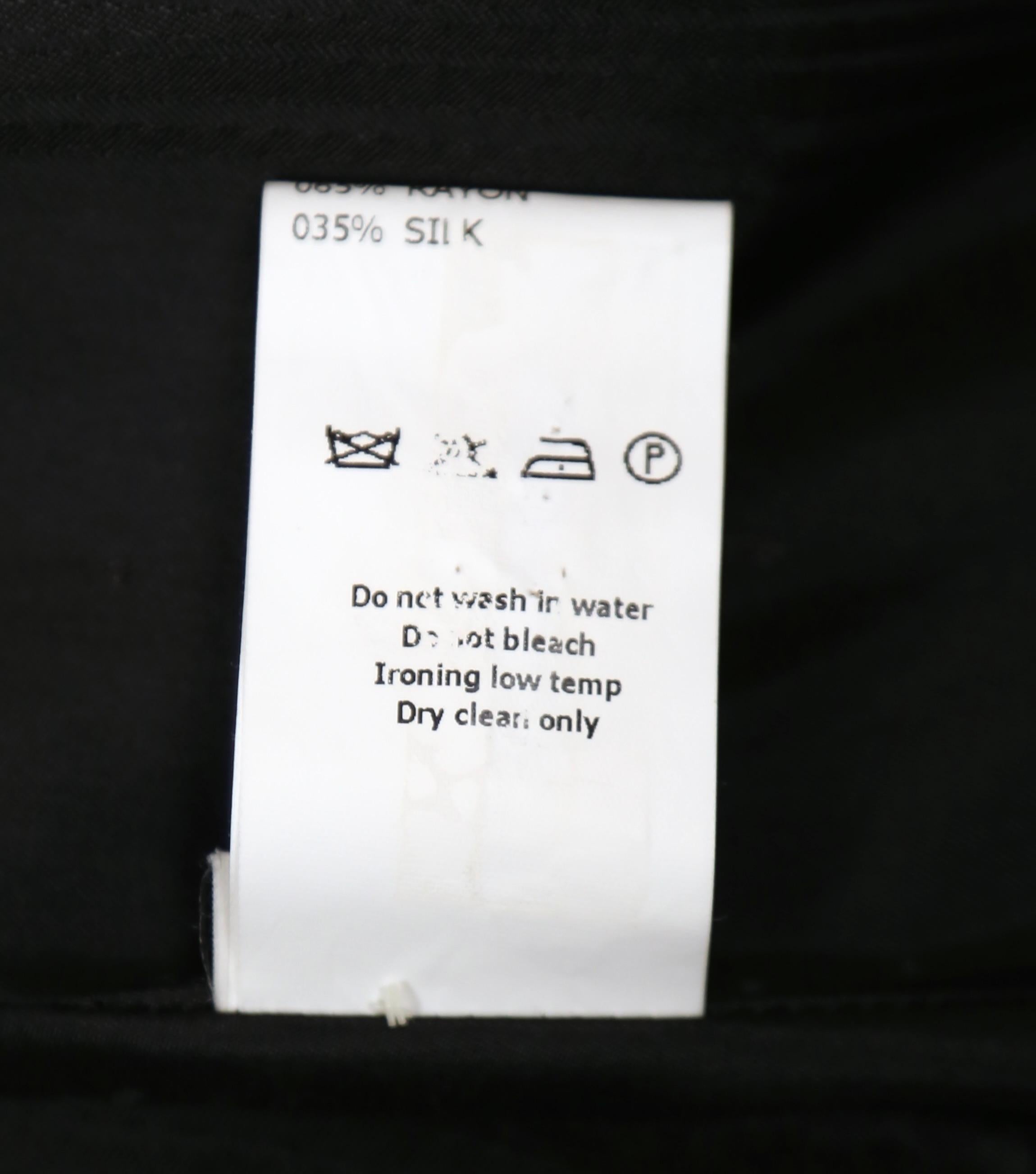 2012 JOHN GALLIANO black draped dress coat RUNWAY en vente 9