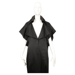 2012 JOHN GALLIANO black draped dress coat RUNWAY