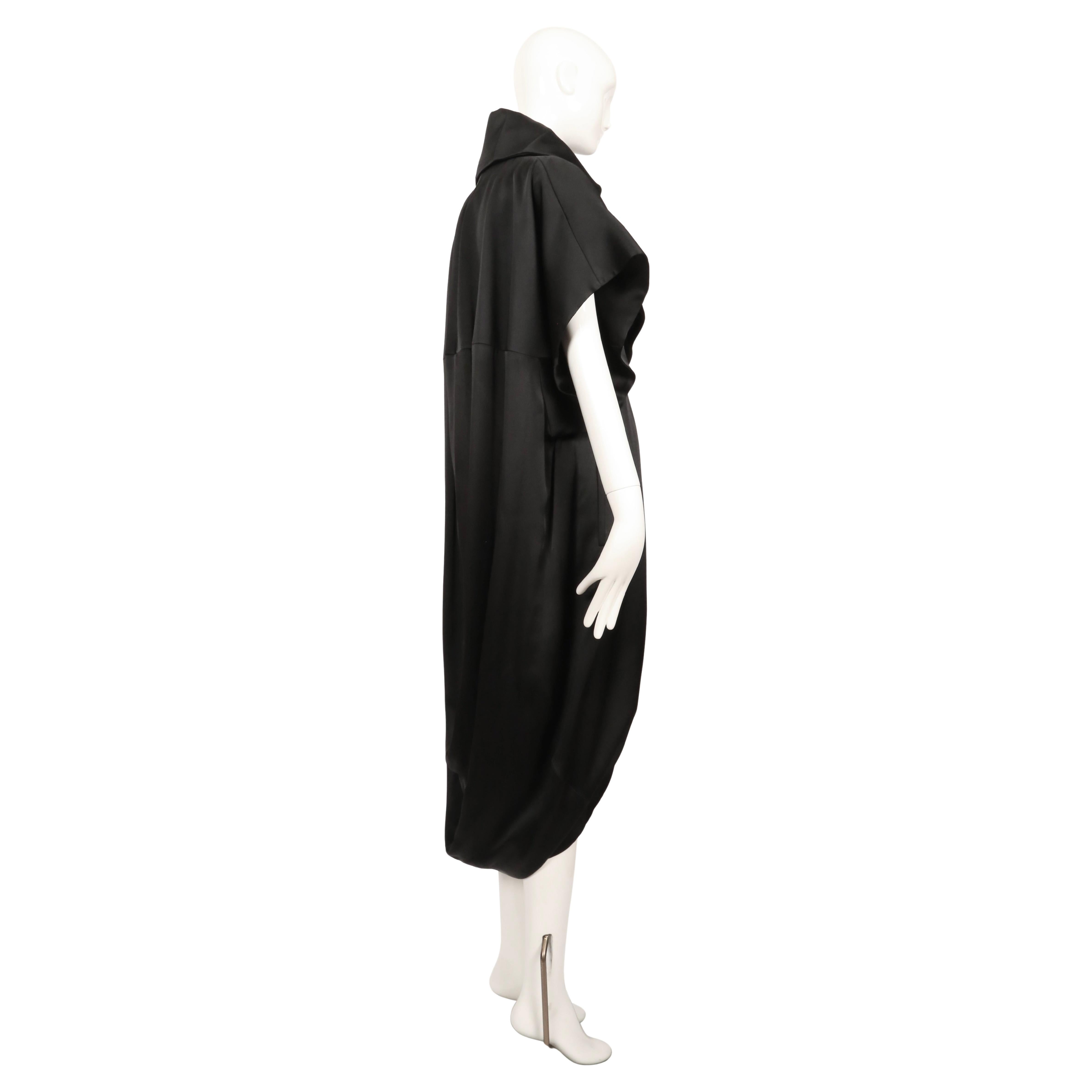 2012 JOHN GALLIANO black draped dress coat RUNWAY Unisexe en vente