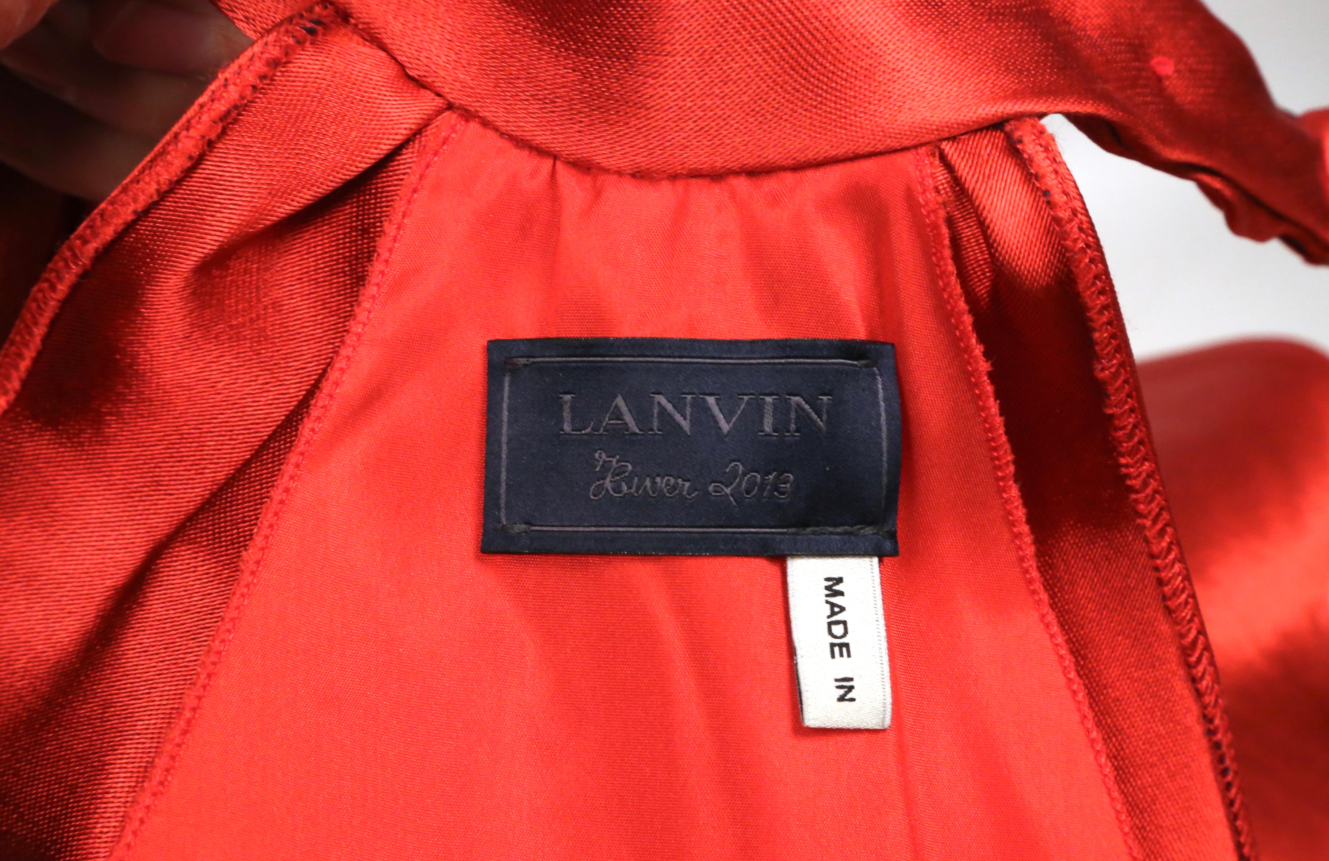 2012 LANVIN by Alber Elbaz terra-cotta bias cut gown 3