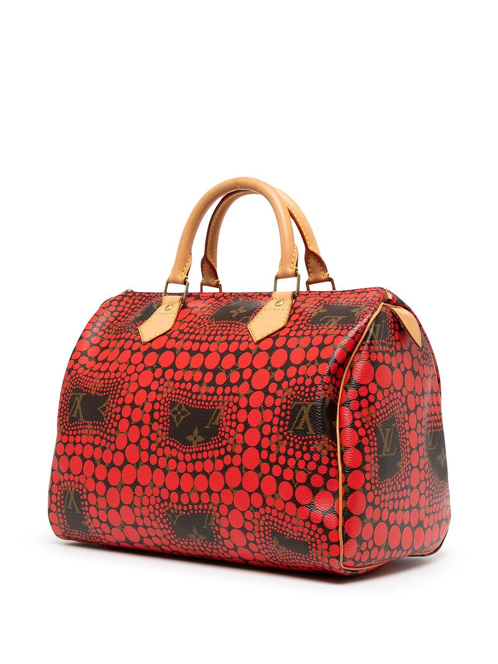 A phenomenon, Yayoi Kusama looks to inspire joy and happiness from her work. Collaborating with Louis Vuitton in 2012, the collection boasts bold and playful designs inspired by her signature spot design. Featuring a graphic red polka dot print on