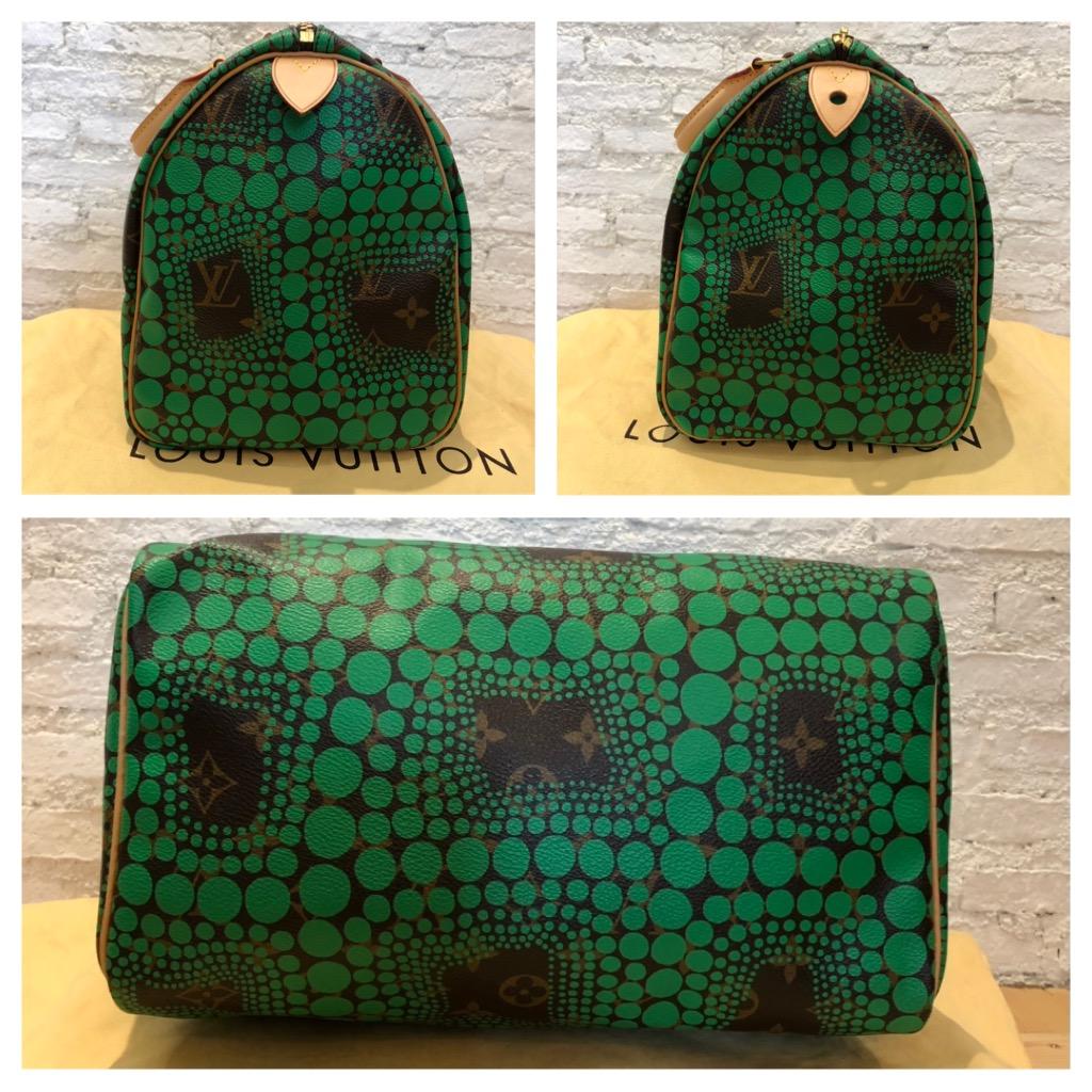 2012 LOUIS VUITTON Limited Edition Yayoi Kusama Monogram Speedy Town Green 6