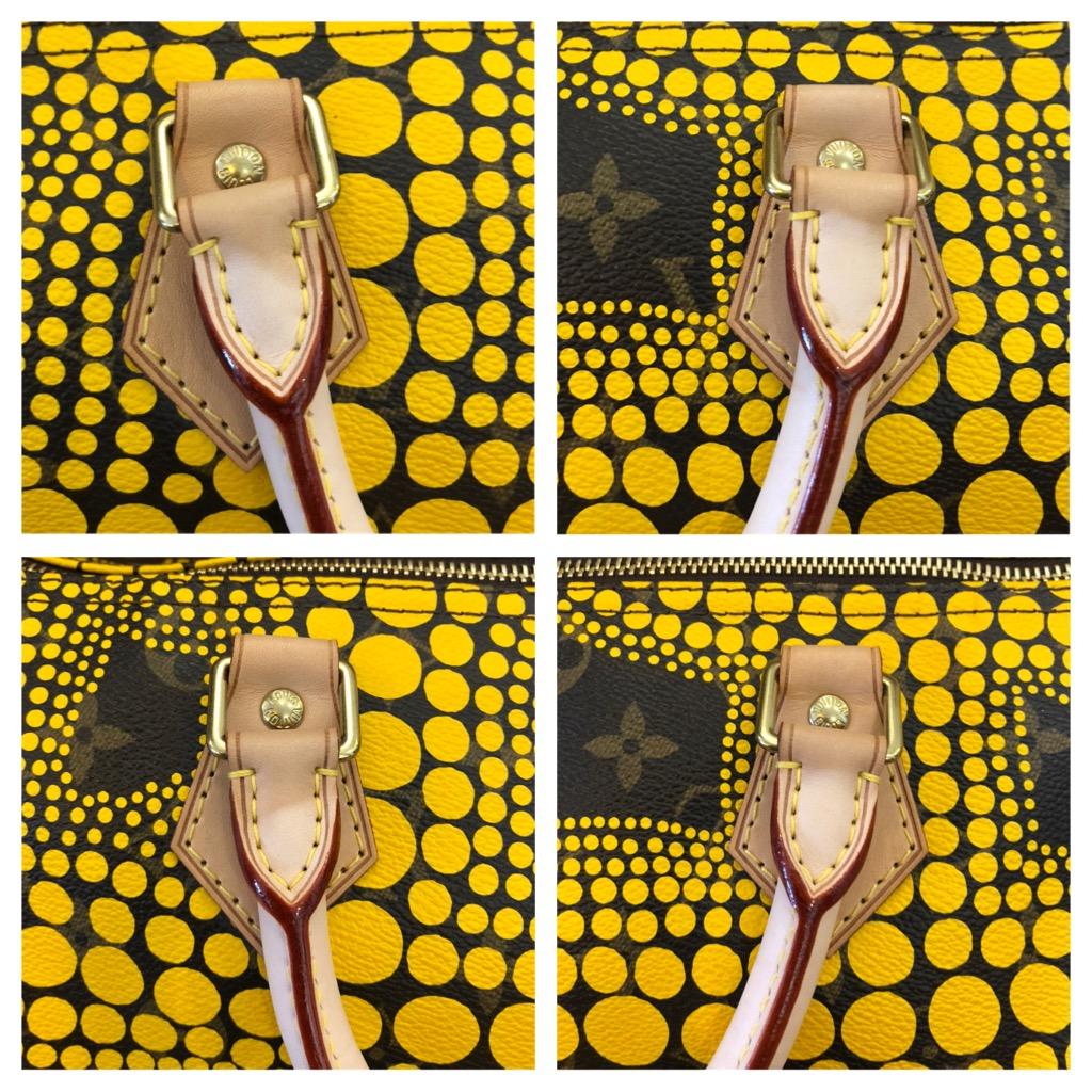 2012 LOUIS VUITTON Limited Edition Yayoi Kusama Monogram Speedy Town Yellow 1