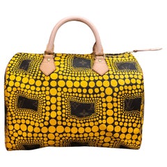 2012 LOUIS VUITTON Limited Edition Yayoi Kusama Monogram Speedy Town Yellow