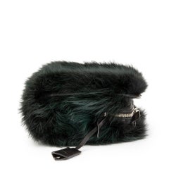 2012 Louis Vuitton Vert Fonce Fox Fur & Lambskin Pochette Chaine Renard