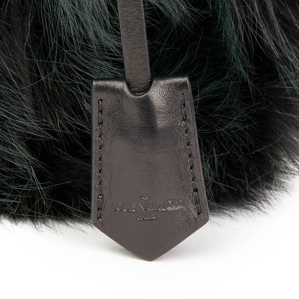 2012 Louis Vuitton Vert Fonce Fox Fur & Lambskin Pochette Chaine Renard 1