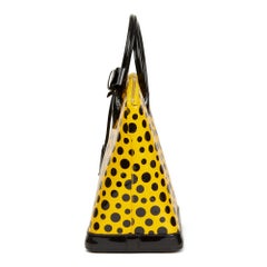 2012 Louis Vuitton Yellow Vernis Leather Dots Infinity Yayoi Kusama Lockit MM