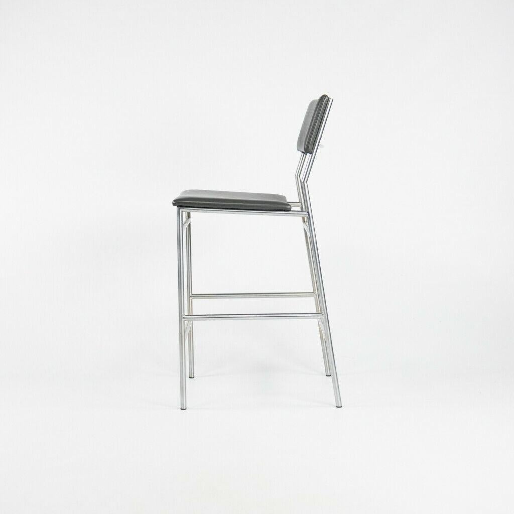 Contemporary 2012 Martin Visser for Spectrum SB07 Counter Height Stool in Leather For Sale