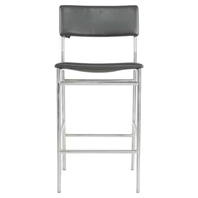 2012 Martin Visser for Spectrum SB07 Counter Height Stool in Leather For Sale