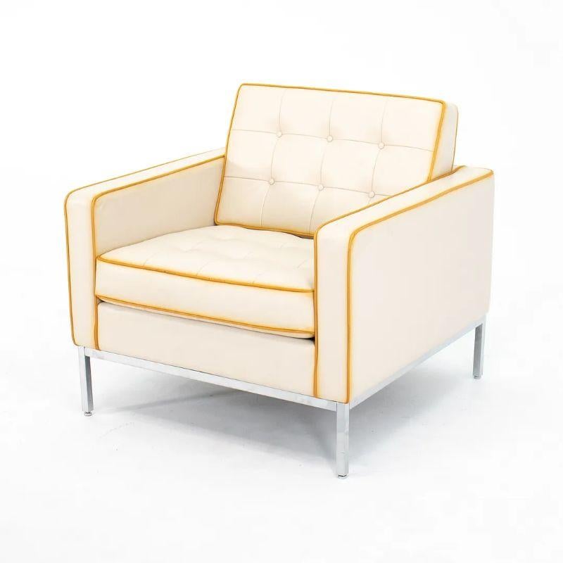 2012 Ein Paar Florence Knoll Lounge Sessel mit Lederbezug im Angebot 4