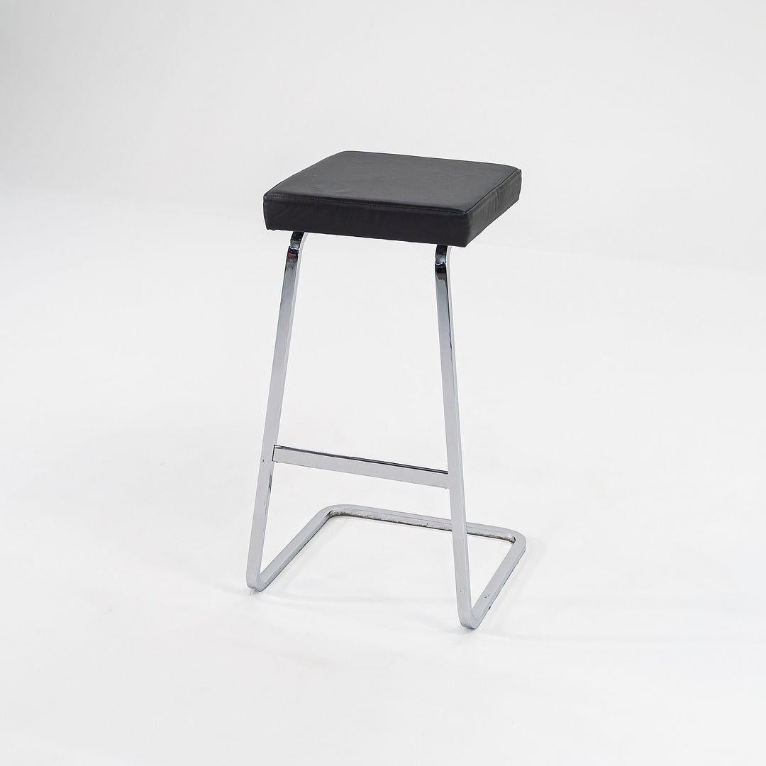 2012 Pair of Four Seasons Bar Stools by Mies van der Rohe for Knoll In Good Condition For Sale In Philadelphia, PA