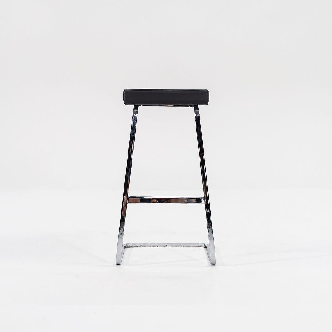 Contemporary 2012 Pair of Four Seasons Bar Stools by Mies van der Rohe for Knoll For Sale