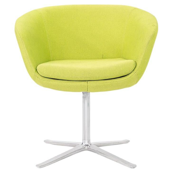 2012 Pearson Lloyd Coalesse Walter Knoll Bob Swivel Chair, Green Fabric (2x)