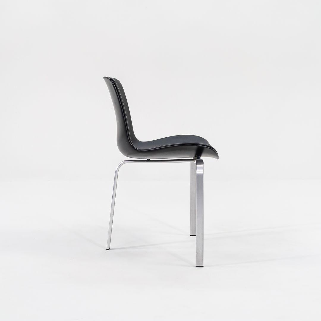 Danish 2012 Poul Kjaerholm PK8 Dining Chairs in Leather and Brushed Aluminum For Sale