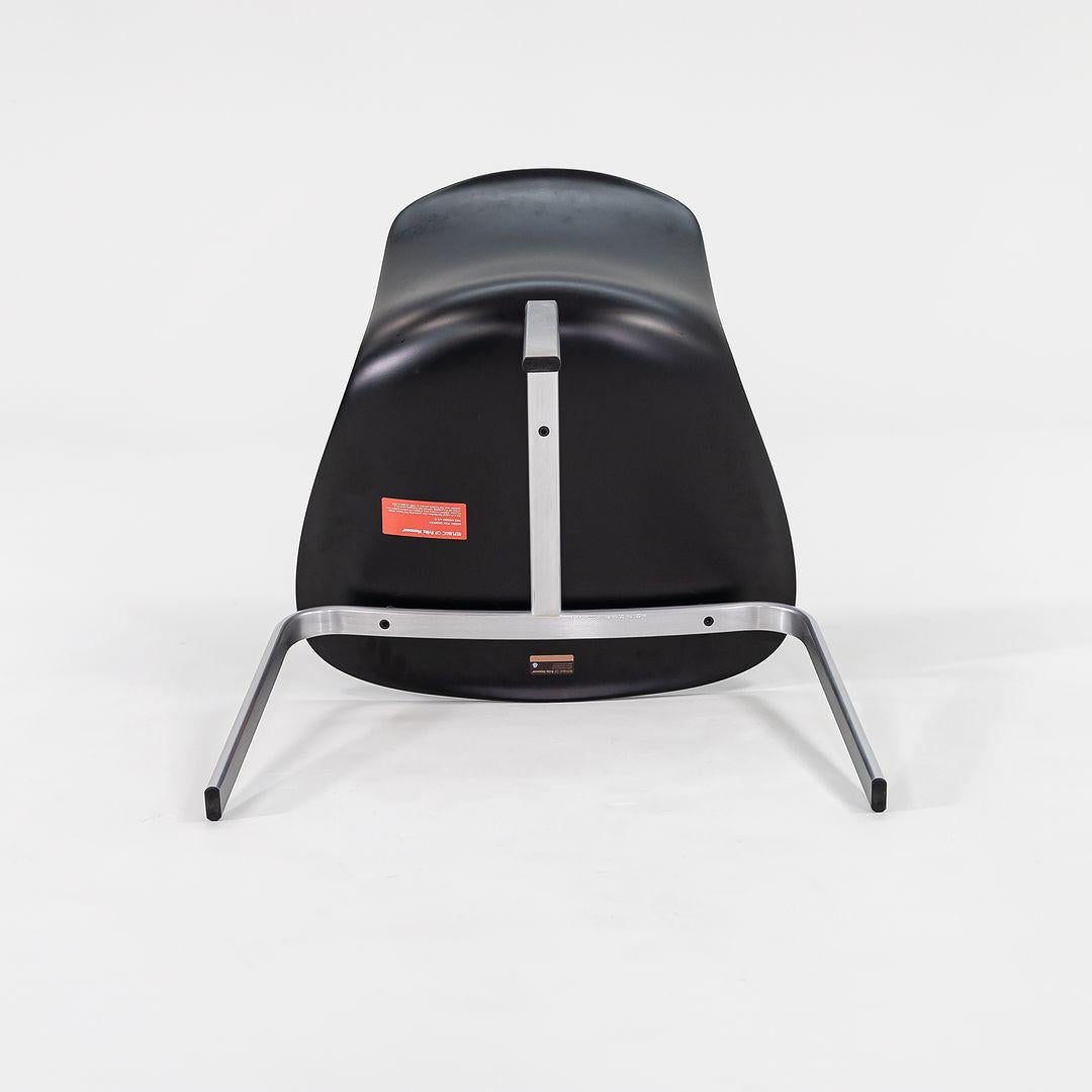 2012 Poul Kjaerholm PK8 Dining Chairs in Leather and Brushed Aluminum For Sale 3