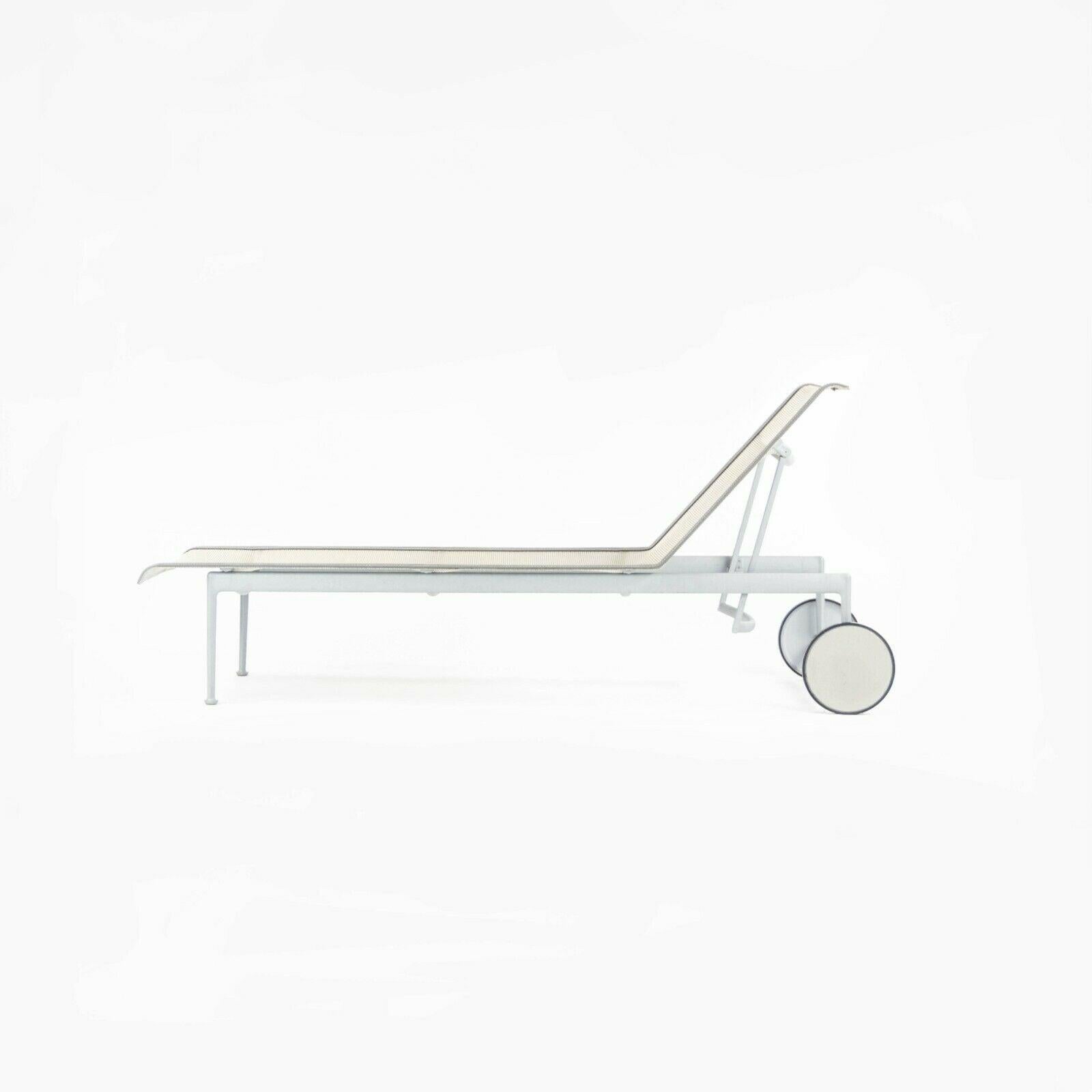 Modern 2012 Richard Schultz 1966 Series Adjustable Chaise Lounge Chair in Silver