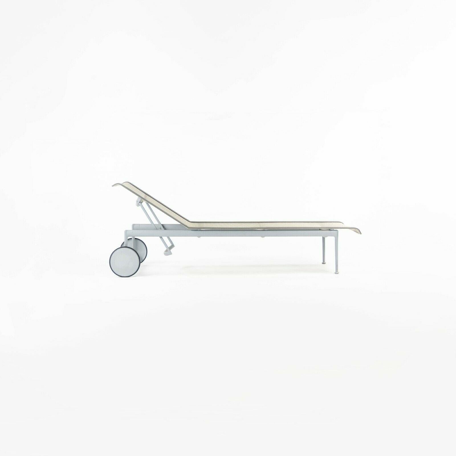 Metal 2012 Richard Schultz 1966 Series Adjustable Chaise Lounge Chair in Silver For Sale