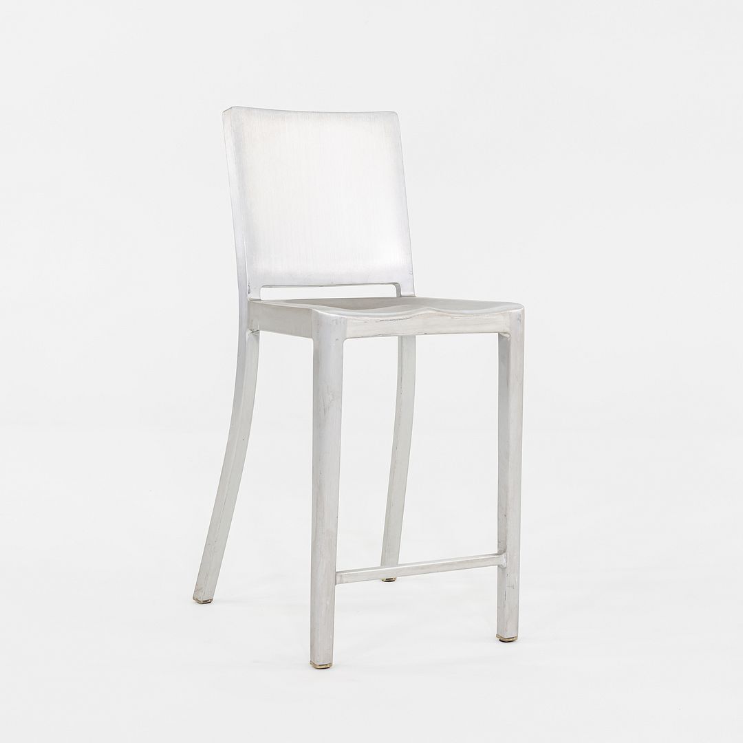 This is a set of three Hudson Stools, originally designed by Philippe Starck in 2000. These particular examples were produced by Emeco in the USA C. 2012. The stools are made entirely of hand brushed aluminum. The listed price includes all three
