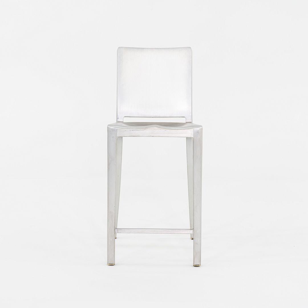 Modern 2012 Set of Three Philippe Starck for Emeco Hudson Brushed Counter Stools For Sale