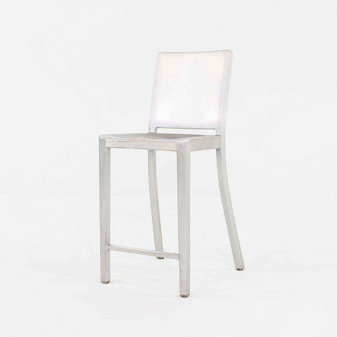 American 2012 Set of Three Philippe Starck for Emeco Hudson Brushed Counter Stools For Sale