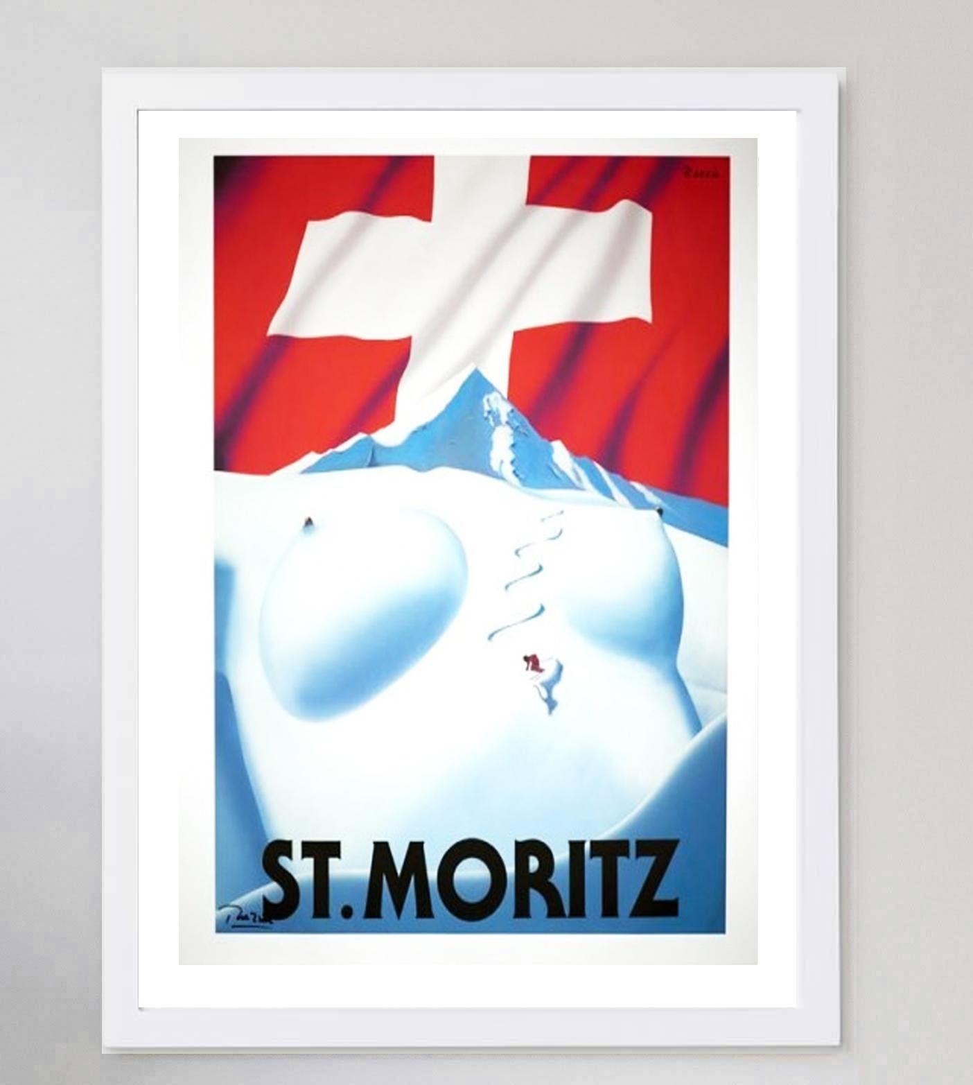 2012 St Moritz, Razzia Original Vintage Poster In Good Condition In Winchester, GB