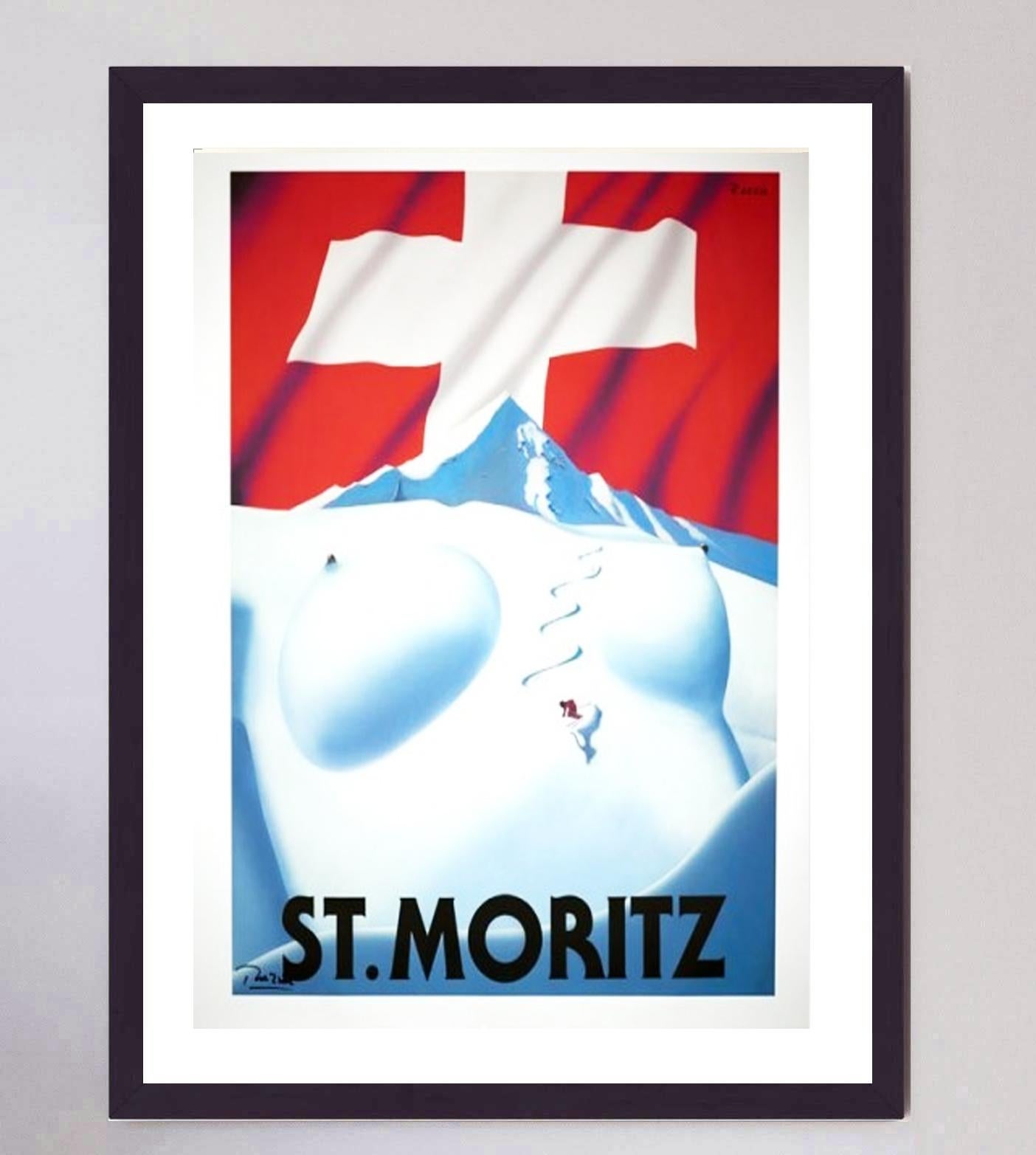 Contemporary 2012 St Moritz, Razzia Original Vintage Poster