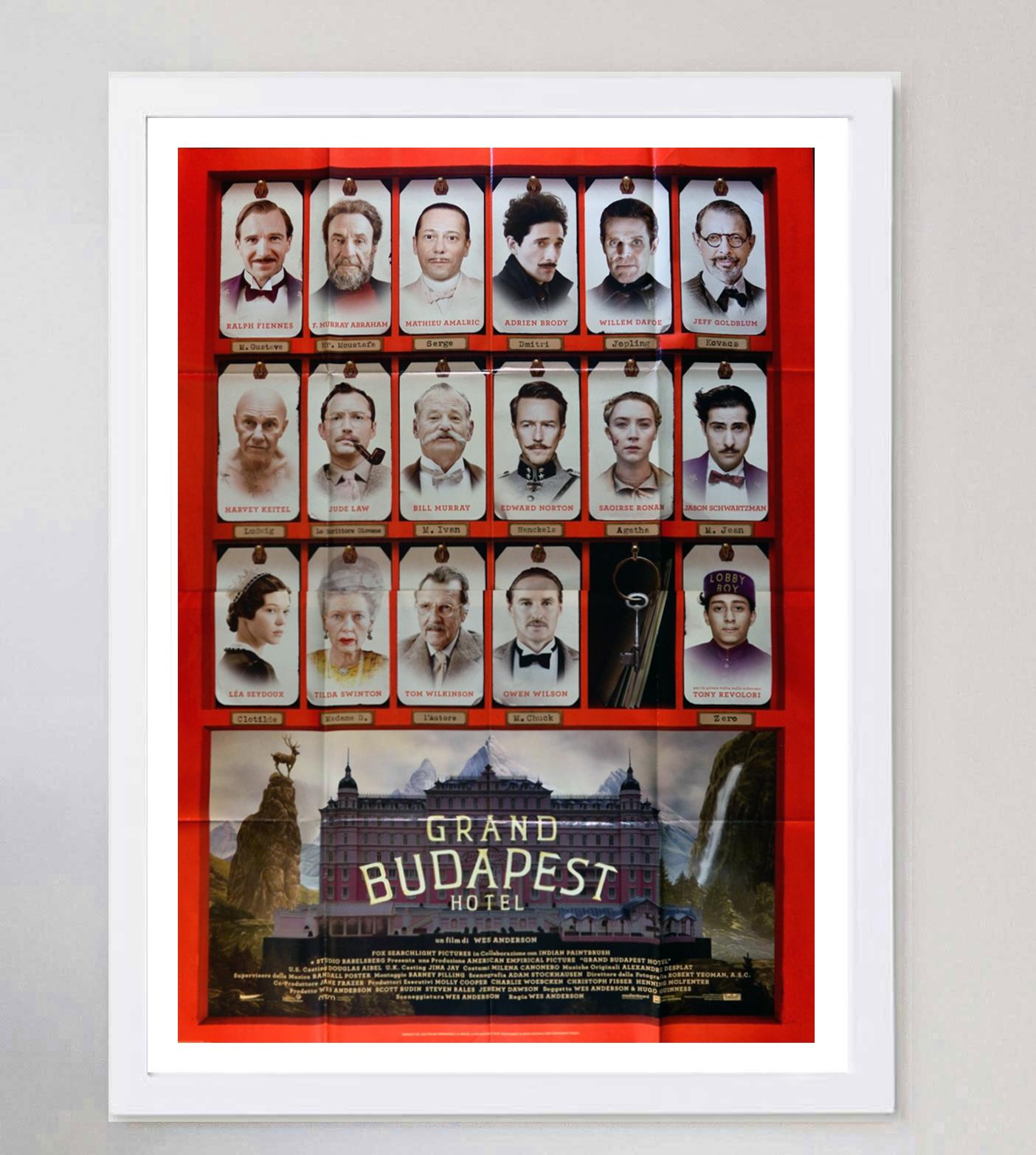 Original-Vintage-Poster, The Grand Budapest Hotel (Italienisch), 2012 im Zustand „Gut“ im Angebot in Winchester, GB