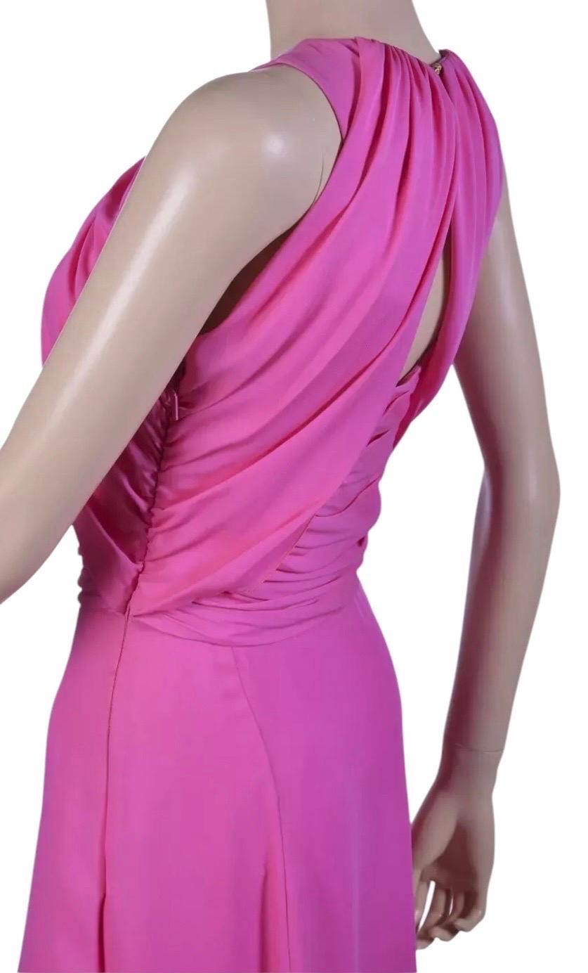 De las mujeres 2012 Versace Vestido largo de seda rosa NWT en venta