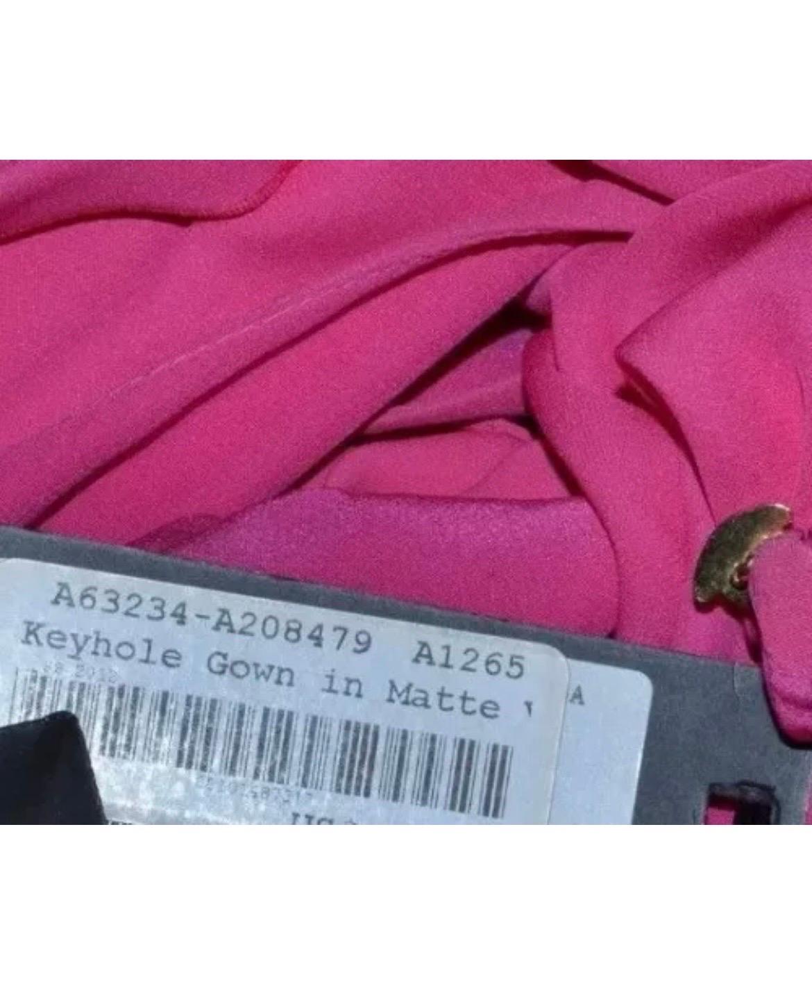 2012 Versace Vestido largo de seda rosa NWT en venta 3