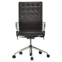 2012 Vitra ID Trim Desk Chair Polished Aluminum & Leather by Antonio Citterio