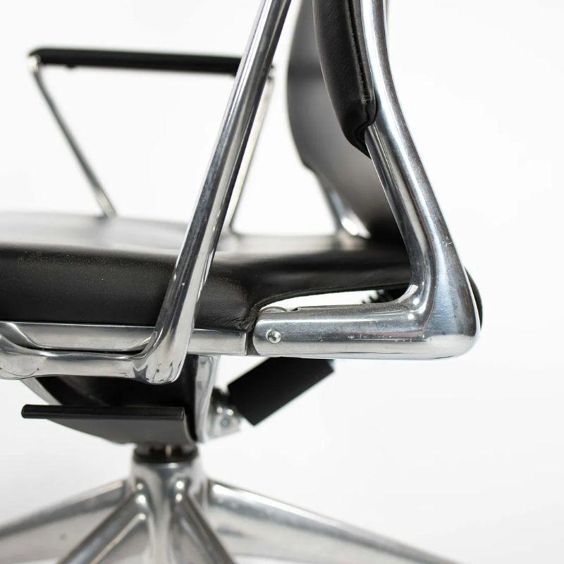 2012 Vitra Meda Desk Chair in Black Leather & Polished Aluminum by Alberto Meda For Sale 4