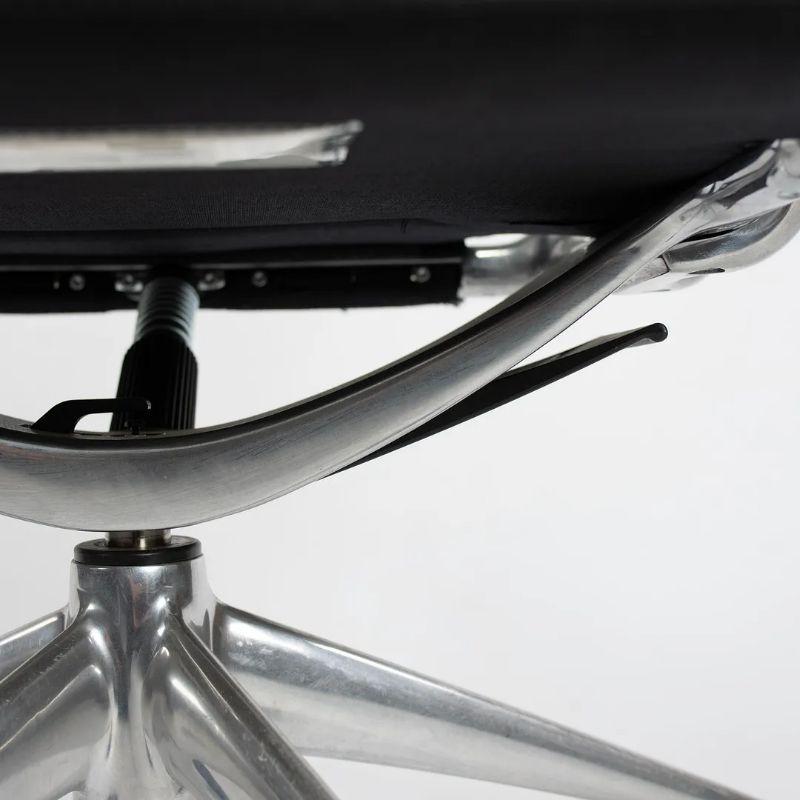 2012 Vitra Meda Desk Chair in Black Leather & Polished Aluminum by Alberto Meda For Sale 5