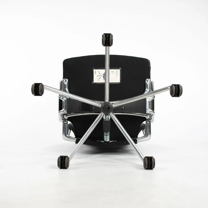 2012 Vitra Meda Desk Chair in Black Leather & Polished Aluminum by Alberto Meda For Sale 2