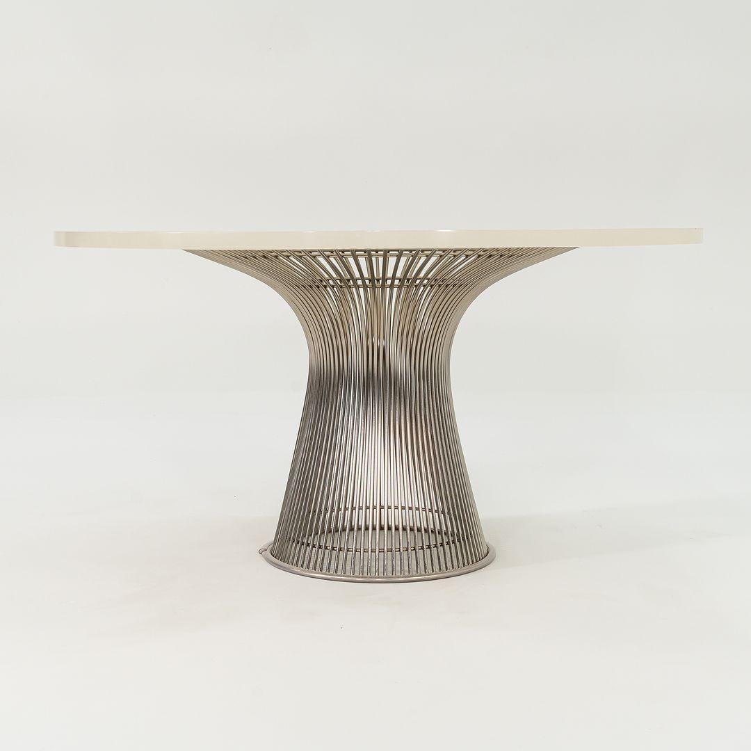 2012 Warren Platner for Knoll Dining Table w/ Custom 54 inch Top Model 3716T In Good Condition In Philadelphia, PA