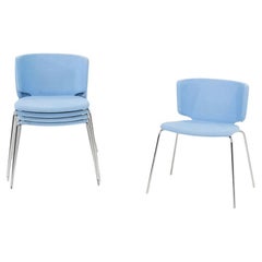 2012 Silla auxiliar de comedor Wrapp de Marc Krusin para Coalesse en tejido azul