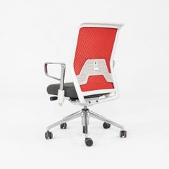2013 Antonio Citterio for Vitra ID Mesh Desk Chairs in Grey with Orange Mesh