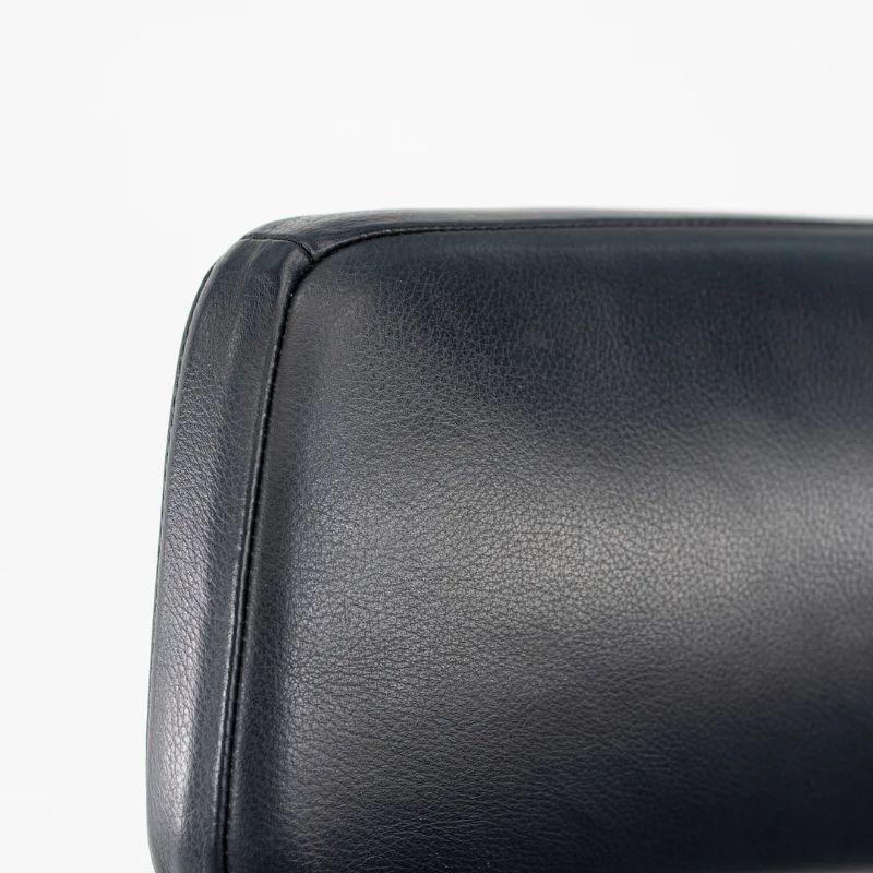 2013 Auckl& Lounge Chair by Jean-Marie Massaud for Cassina in Dark Blue Leather For Sale 1