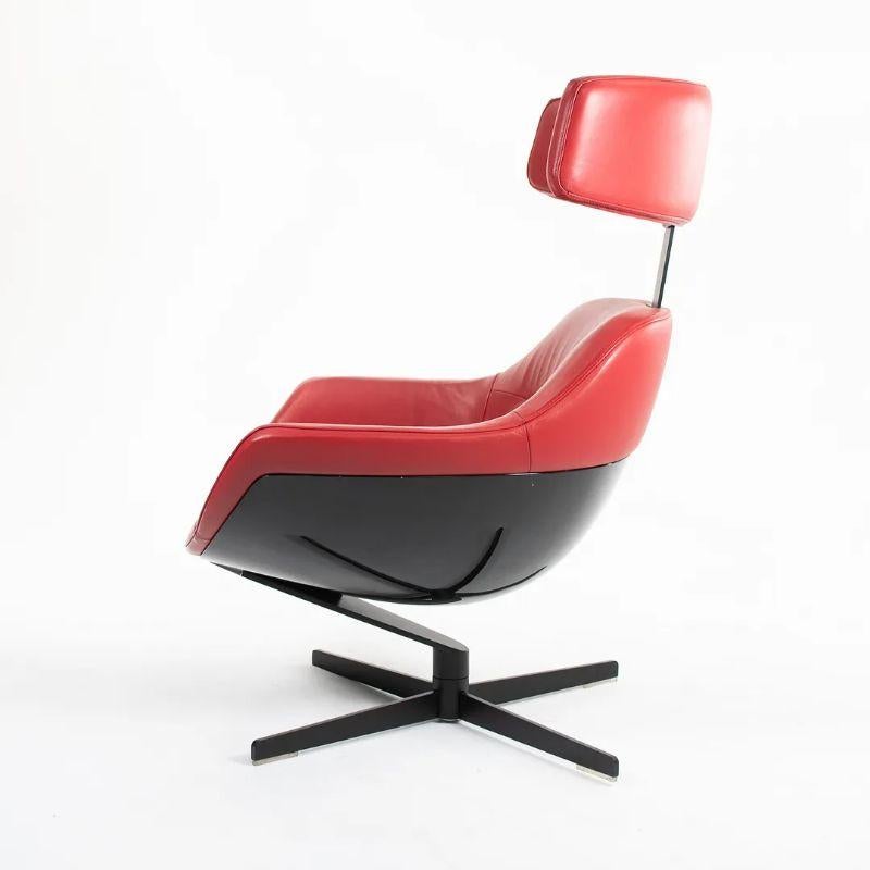 2013 Auckland 277 Lounge Chair by Jean-Marie Massaud for Cassina in Red Leather For Sale 1