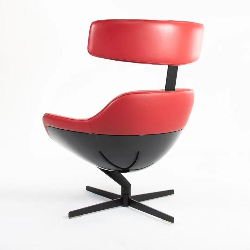 2013 Auckland 277 Lounge Chair by Jean-Marie Massaud for Cassina in Red Leather For Sale 2