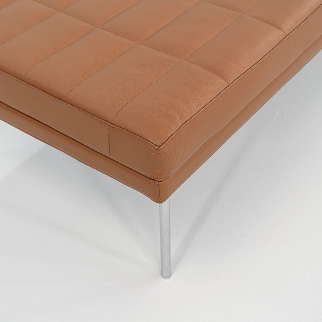 Banc matelassé Geiger Tuxedo Lounge BassamFellows 2013 en cuir cognac 1x disponible en vente 5
