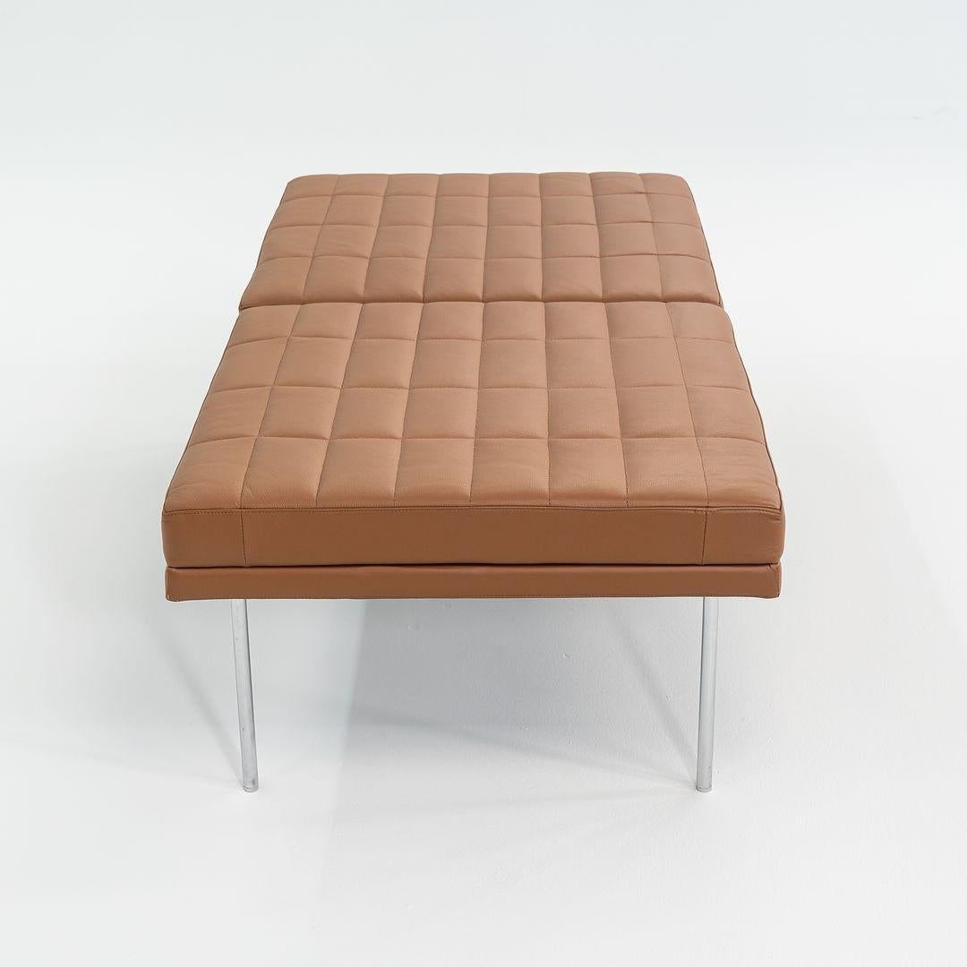 Américain Banc matelassé Geiger Tuxedo Lounge BassamFellows 2013 en cuir cognac 1x disponible en vente