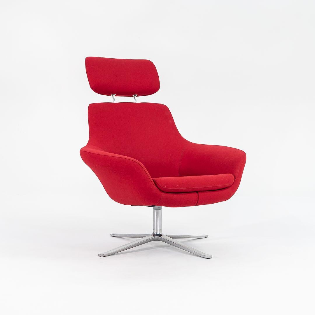 2013 Bob Swivel Loungesessel in Rot von Pearson Lloyd für Coalesse, 2x verfügbar (Aluminium) im Angebot