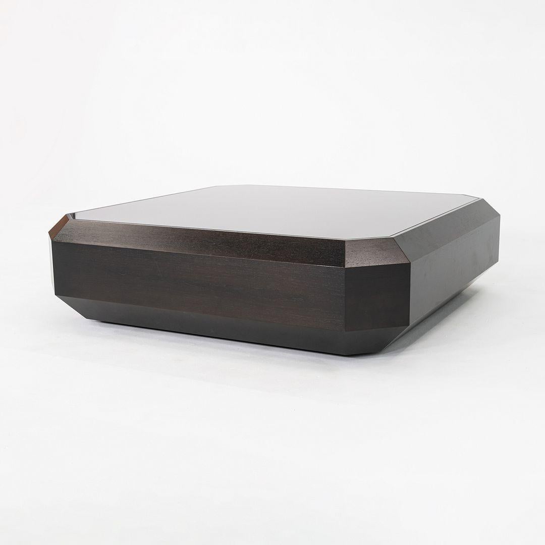 2013 Brad Ascalon for Holly Hunt Ten Carat Coffee Table in Walnut with Glass Top For Sale 4