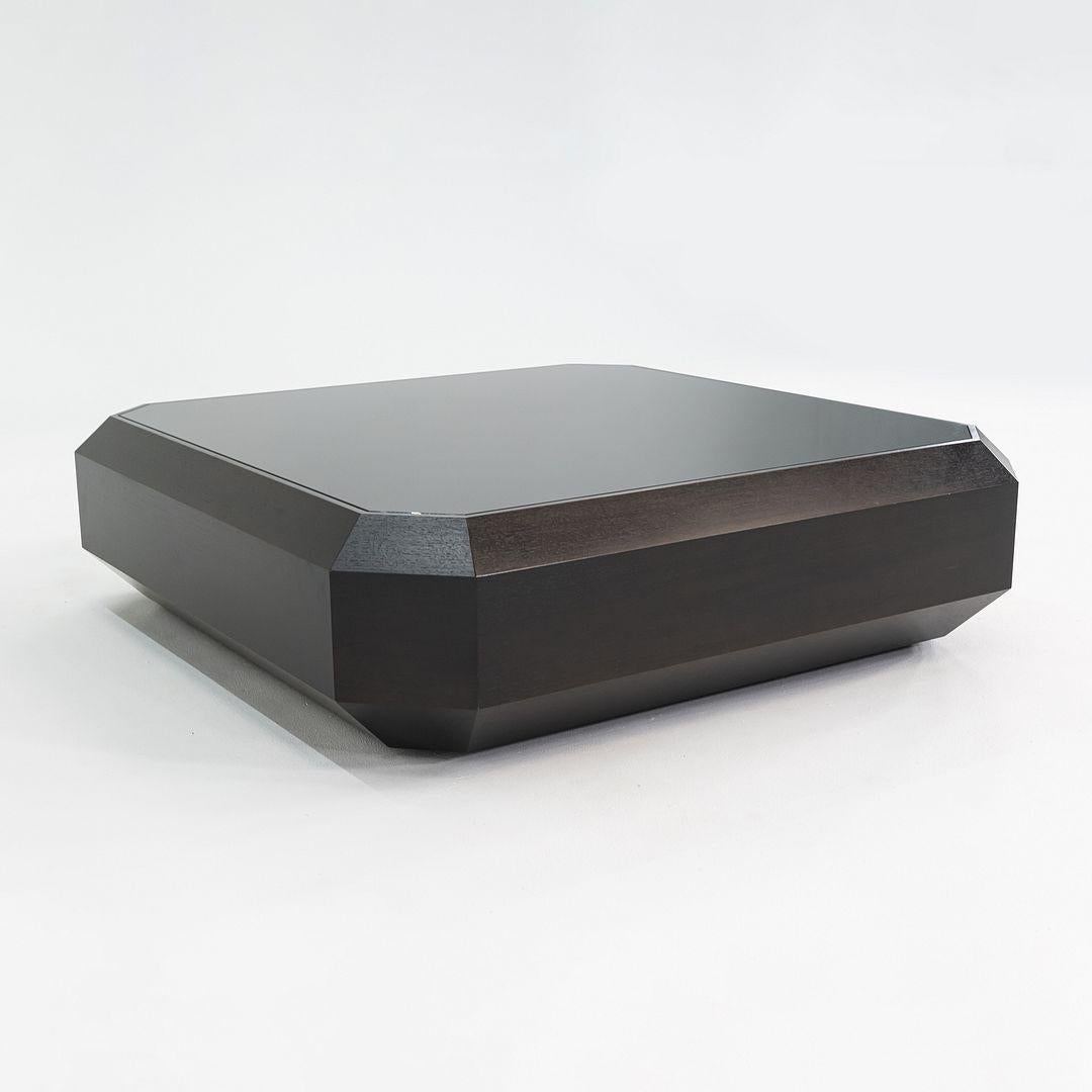 2013 Brad Ascalon for Holly Hunt Ten Carat Coffee Table in Walnut with Glass Top For Sale 5