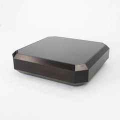 2013 Brad Ascalon para Holly HUNT Mesa baja de diez quilates en nogal con tapa de cristal