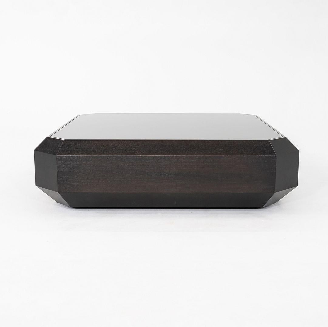 Modern 2013 Brad Ascalon for Holly Hunt Ten Carat Coffee Table in Walnut with Glass Top For Sale